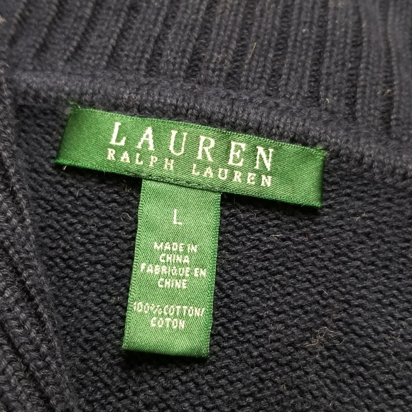 RALPH LAUREN Navy Cardigan Sweater - Picture 7 of 10